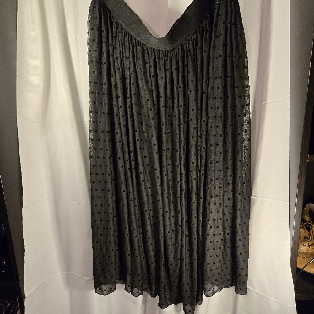Torrid 5XL Black Polka Dot Skirt - Picture 6 of 7